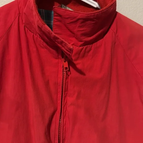 Vintage 80s American Eagle Barn Jacket Red Plaid Linging Pockets Zip FUC Flaw - Picture 11 of 16